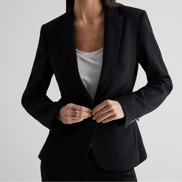 Express Stretch One Button Blazer - Picture 12 of 12